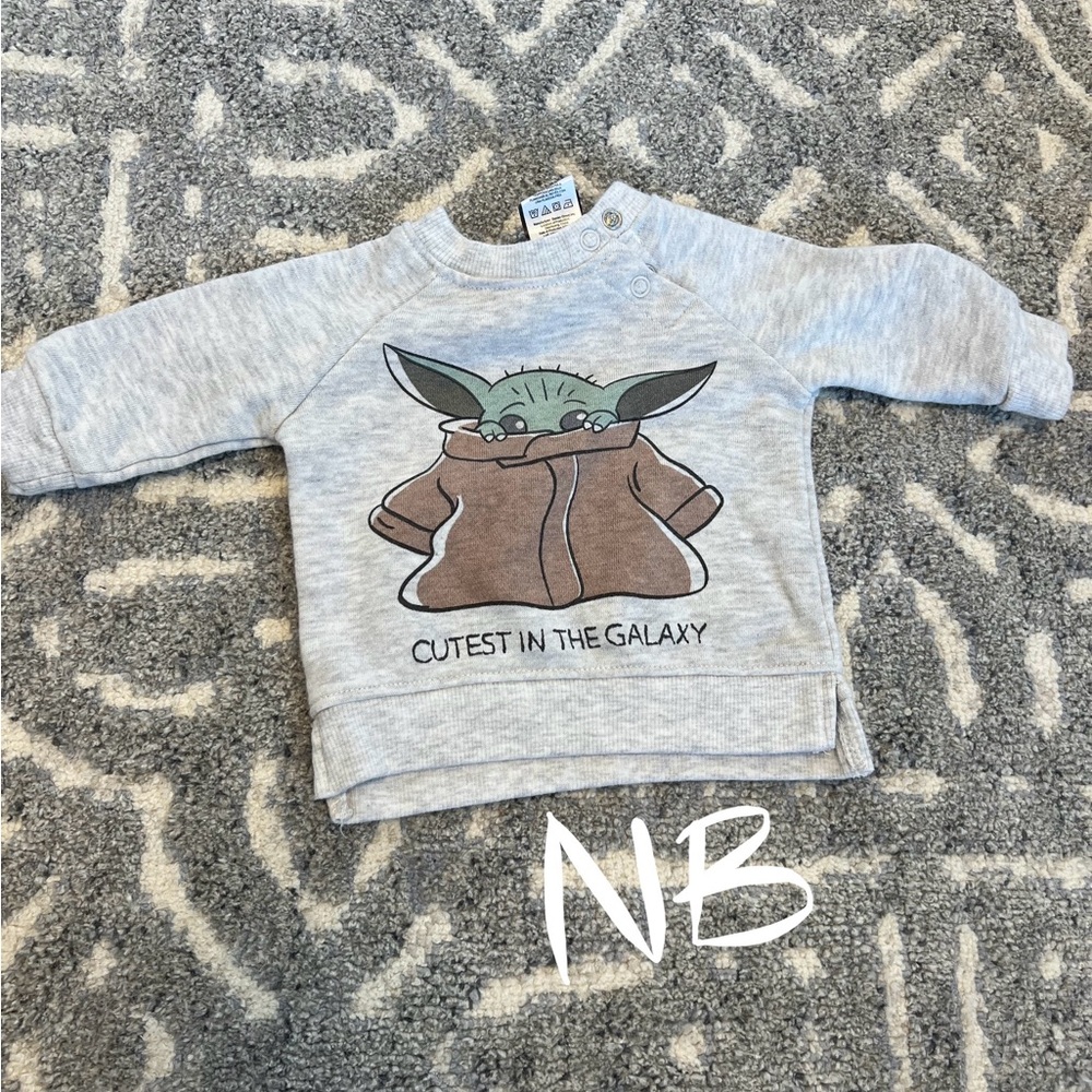 Gray Baby Yoda Sweatshirt